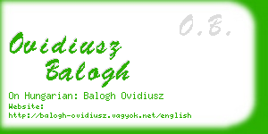 ovidiusz balogh business card